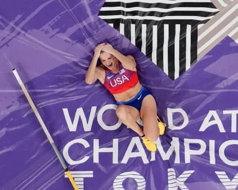 Katie Moon wins third world championship vaulting title in nail-biting Tokyo competition