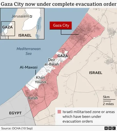 Numerous Palestinians Flee as Military Forces Move Further into the City